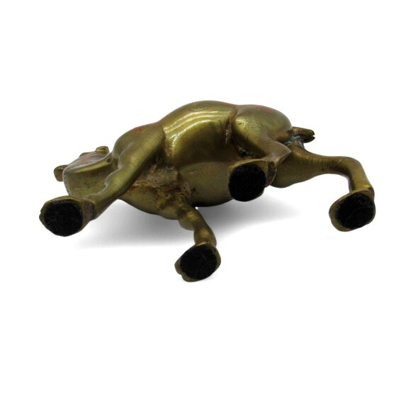 BRASS CAMEL with Painted Accents India Vintage 6" - Picture 10 of 10